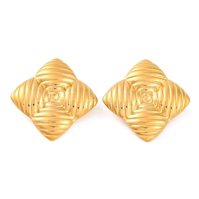 Ion Plating(IP) 304 Stainless Steel Stud Earrings EJEW-G395-10G-1