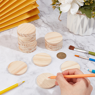 30Pcs Wooden Cup Mats AJEW-CN0002-10-1