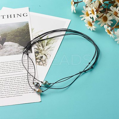 Pearl Luster Plated Round Faceted Natural Agate Pendant Necklace NJEW-JN03657-05-1