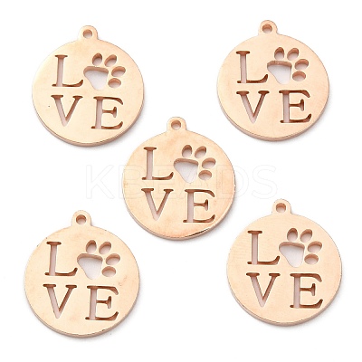 304 Stainless Steel Pendants STAS-F231-038RG-A-1