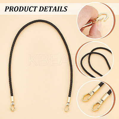 PU Imitation Leather Braided Bag Handles PURS-WH0005-96A-02G-1