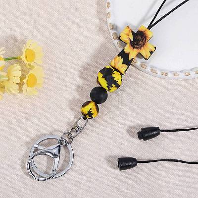 2Pcs Silicone Name Card Holder Strap NJEW-SW00043-02-1