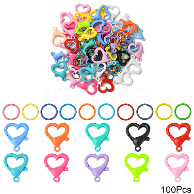 50Pcs Acrylic Lobster Claw Clasps DIY-YW0011-20A-1