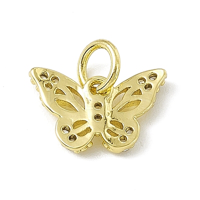 Brass Micro Pave Cubic Zirconia Charms ZIRC-F132-14G-1