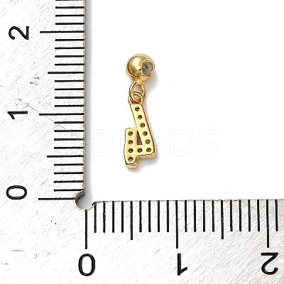 925 Sterling Silver Micro Pave Clear Cubic Zirconia European Dangle Charms STER-A045-01G-4-1