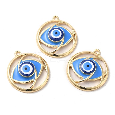 Alloy Enamel Pendants PALLOY-E027-VF802-1