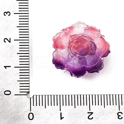 Two Tone Opaque Resin & Glitter Powder Cabochons RE-CBA7537-04B-1
