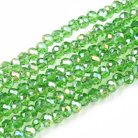 Electroplate Glass Beads Strands EGLA-A044-T1mm-B11-1