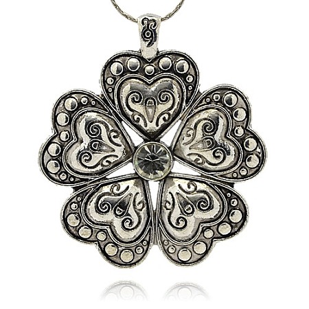 Alloy Rhinestone Big Pendants TIBEP-M001-42-1
