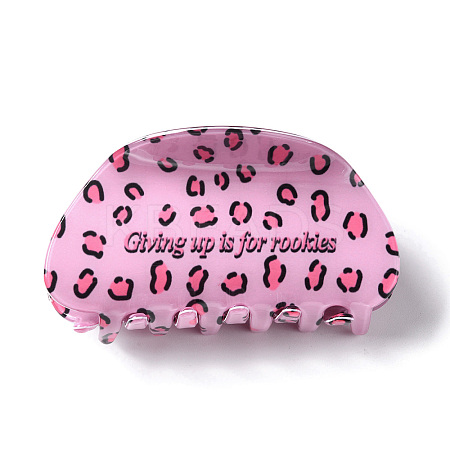 Leopard Print Pattern PVC Claw Hair Clips PHAR-M013-02H-1