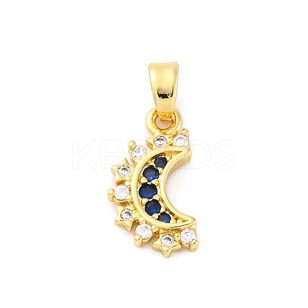 Brass Micro Pave Cubic Zirconia Pendants KK-S510-10G-1