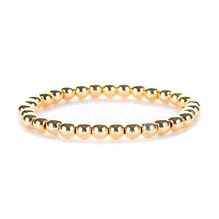 Synthetic Non-magnetic Hematite Beaded Stretch Bracelets for Men Women LS-YP2747-5-1