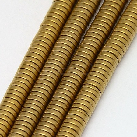 Electroplate Non-magnetic Synthetic Hematite Beads Strands G-J164B-4mm-07-1