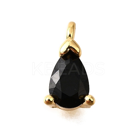 Brass Micro Pave Cubic Zirconia Pendants KK-D356-08H-G-1