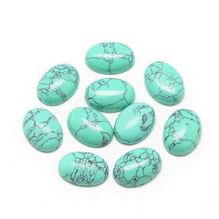 Synthetic Turquoise Cabochons G-R415-14x10-44-1
