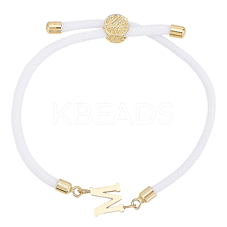 1pc Adjustable Nylon Cord Slider Bracelets for Women BJEW-LP0001-33M-G-1