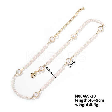 Fashion Elegant Plastic Imitation Pearl Chain Necklaces TS5370-3-1