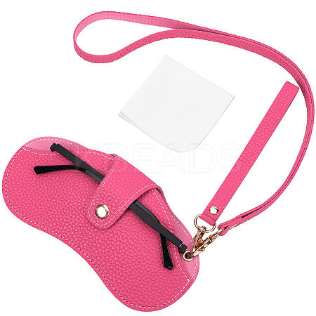 1 Set Portable Travel Leather Eyeglass Storage Cases AJEW-CN0002-45F-1
