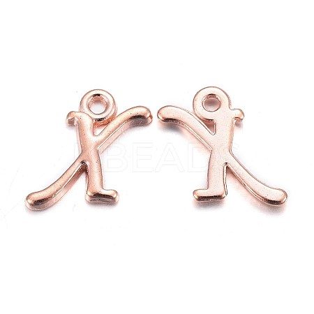 Rose Gold Plated Alloy Letter Pendants LS-X-PALLOY-J718-01RG-X-1