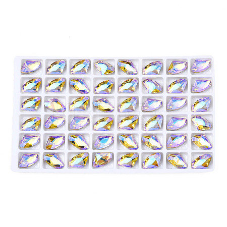 48Pcs Glass Rhinestone Cabochons MRMJ-N029-03-11-1