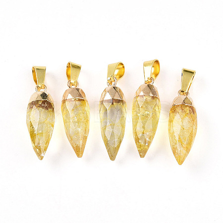 Natural Citrine Pendants G-N345-01B-1