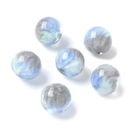 Two Tone Transparent Acrylic Beads OACR-D304-02C-1
