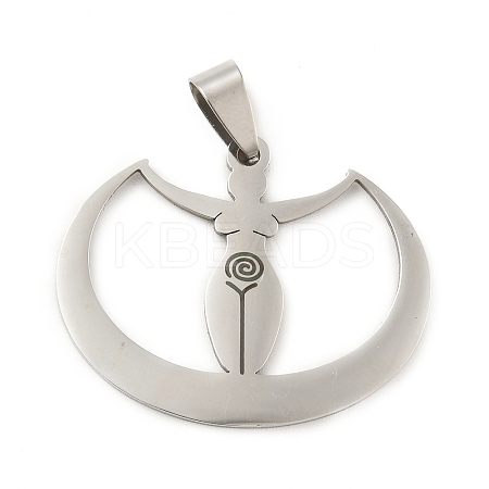 Non-Tarnish 201 Stainless Steel Pendants LS-STAS-D190-18P-1