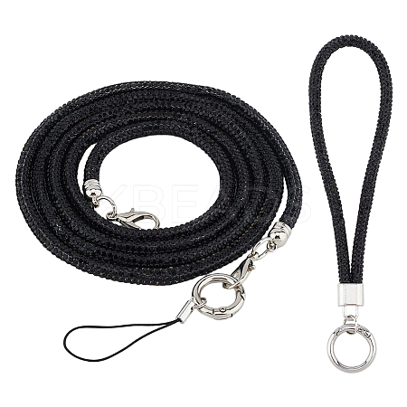 2Pcs 2 Styles Zinc Alloy Resin Universal Cell Phone Strap Crossbody Neck Strap Phone Charms AJEW-CP0008-93B-1