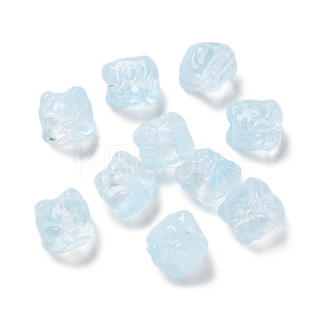 Baking Paint Transparent Glass Beads GLAA-C035-01P-1