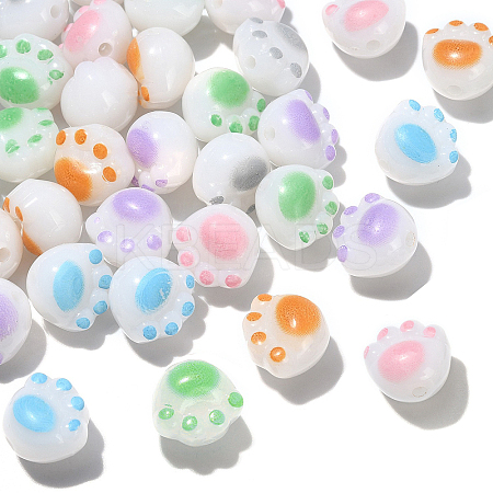 100Pcs Opaque Acrylic Beads OACR-CJ0001-31-1