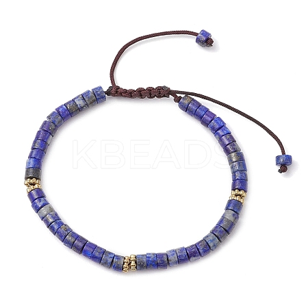 Natural Lapis Lazuli Braided Bead Bracelets BJEW-JB11114-02-1