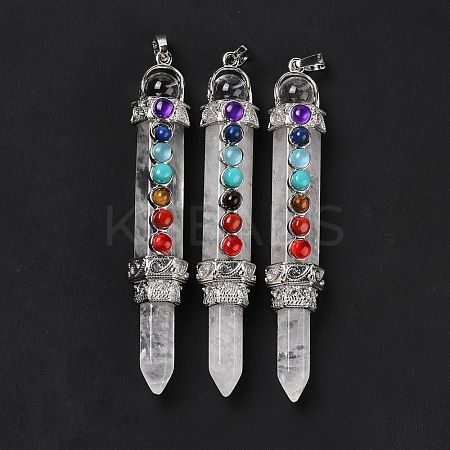 Chakra Theme Natural Quartz Crystal Big Pendants G-I322-06P-05-1