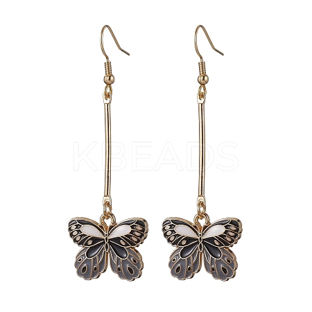 Alloy Enamel Butterfly Dangle Earrings EJEW-JE05604-04-1