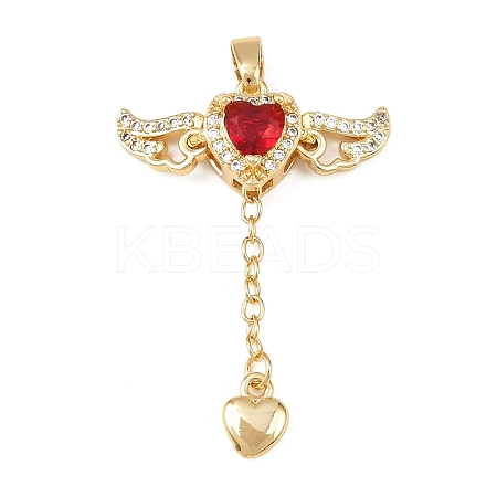 Brass Micro Pave Cubic Zirconia Pendants KK-B161-12G-01-1