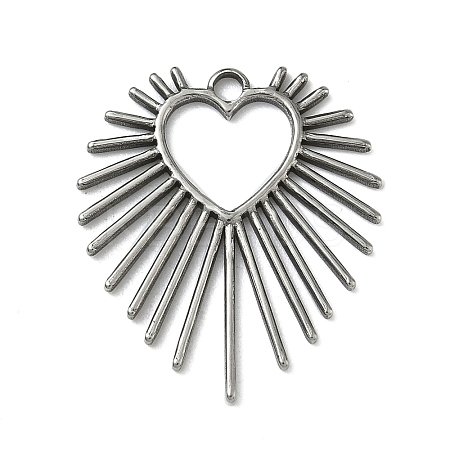 304 Stainless Steel Pendants STAS-P422-06P-1