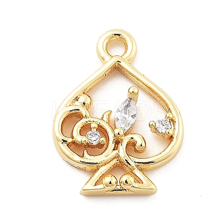 Brass Micro Pave Cubic Zirconia Pendants LS-KK-H511-01G-01-1