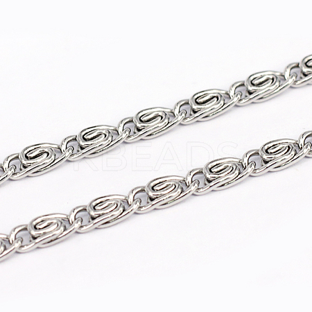 304 Stainless Steel Lumachina Chains CHS-L001-128-0.8mm-1