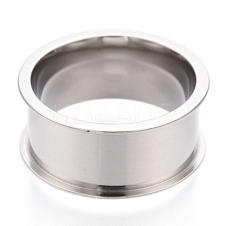 201 Stainless Steel Grooved Finger Ring Settings STAS-WH0047-8mm-20S-1