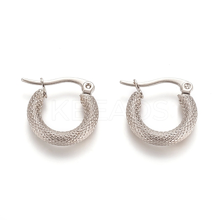 Tarnish Resistant 201 Stainless Steel Geometric Hoop Earrings LS-STAS-D171-12C-P-1