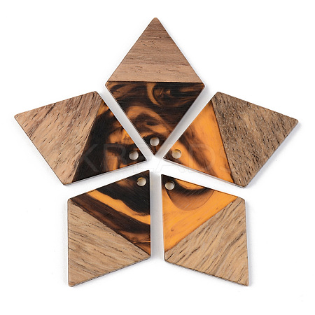 Resin & Walnut Wood Pendants RESI-S389-012A-A01-1