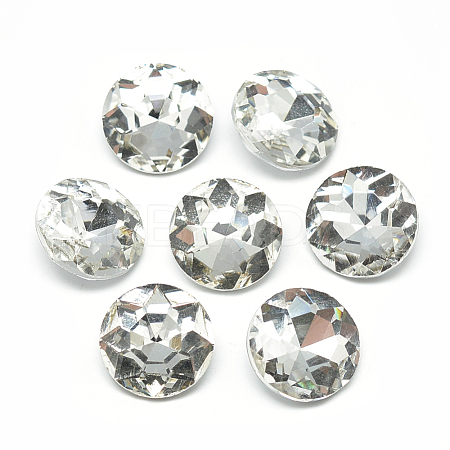 Pointed Back Glass Rhinestone Cabochons RGLA-T029-25mm-01-1