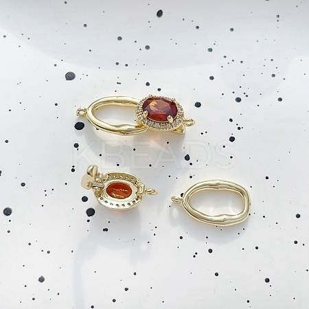 Brass Cubic Zirconia Fold Over Clasps PW-WG47088-03-1