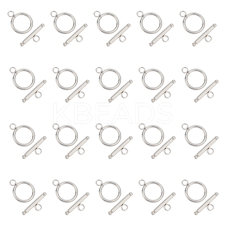Tarnish Resistant 304 Stainless Steel Toggle Clasps X-STAS-K148-01P-1
