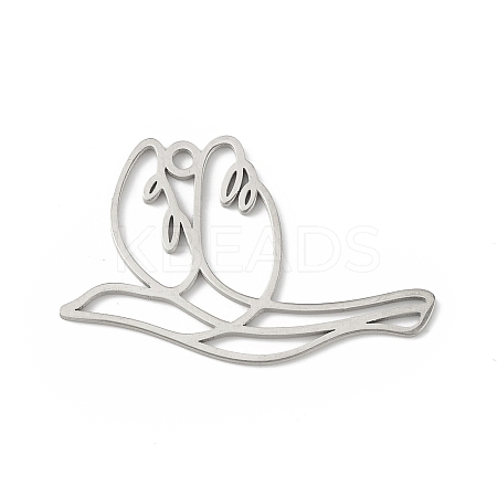Non-Tarnish 201 Stainless Steel Pendants STAS-K250-08P-1