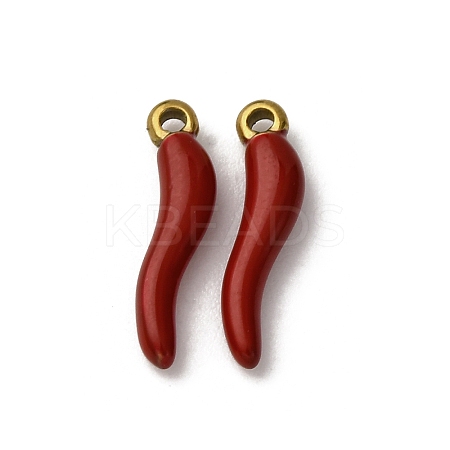 304 Stainless Steel Enamel Pendants STAS-P406-19A-G-1