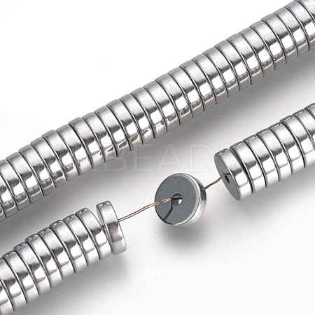 Electroplate Non-magnetic Synthetic Hematite Bead Spacers Strands X-G-Q486-74I-1