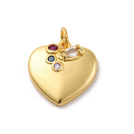 Brass Micro Pave Cubic Zirconia Pendants KK-U033-16P-1