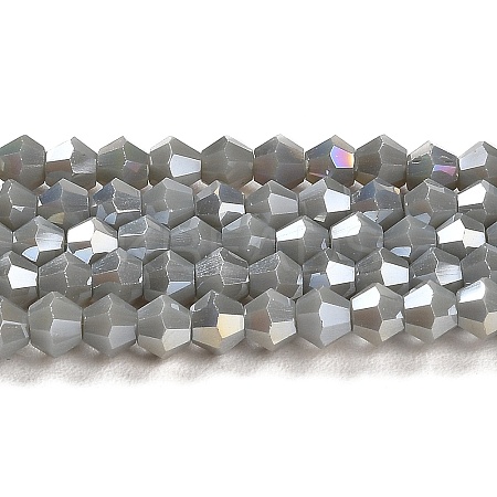 Opaque Solid Color Electroplate Glass Beads Strands LS-GLAA-F029-P4mm-A14-1