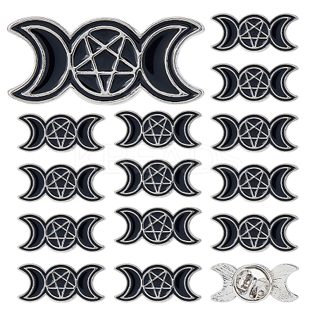 16Pcs Punk Style Alloy Enamel Lapel  Pin Backs for Backpack Clothes JEWB-FH0002-82A-1
