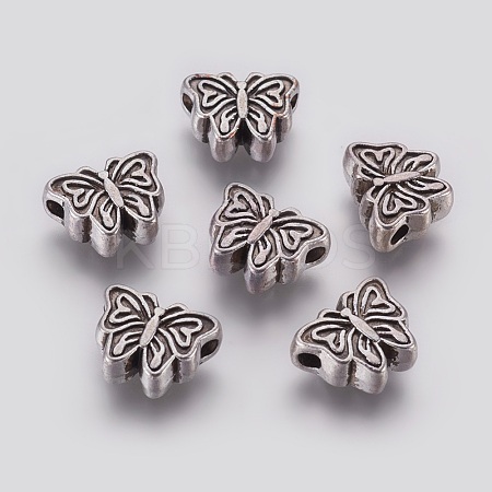 Tibetan Style Alloy Butterfly Beads TIBEP-GC180-AS-NR-1